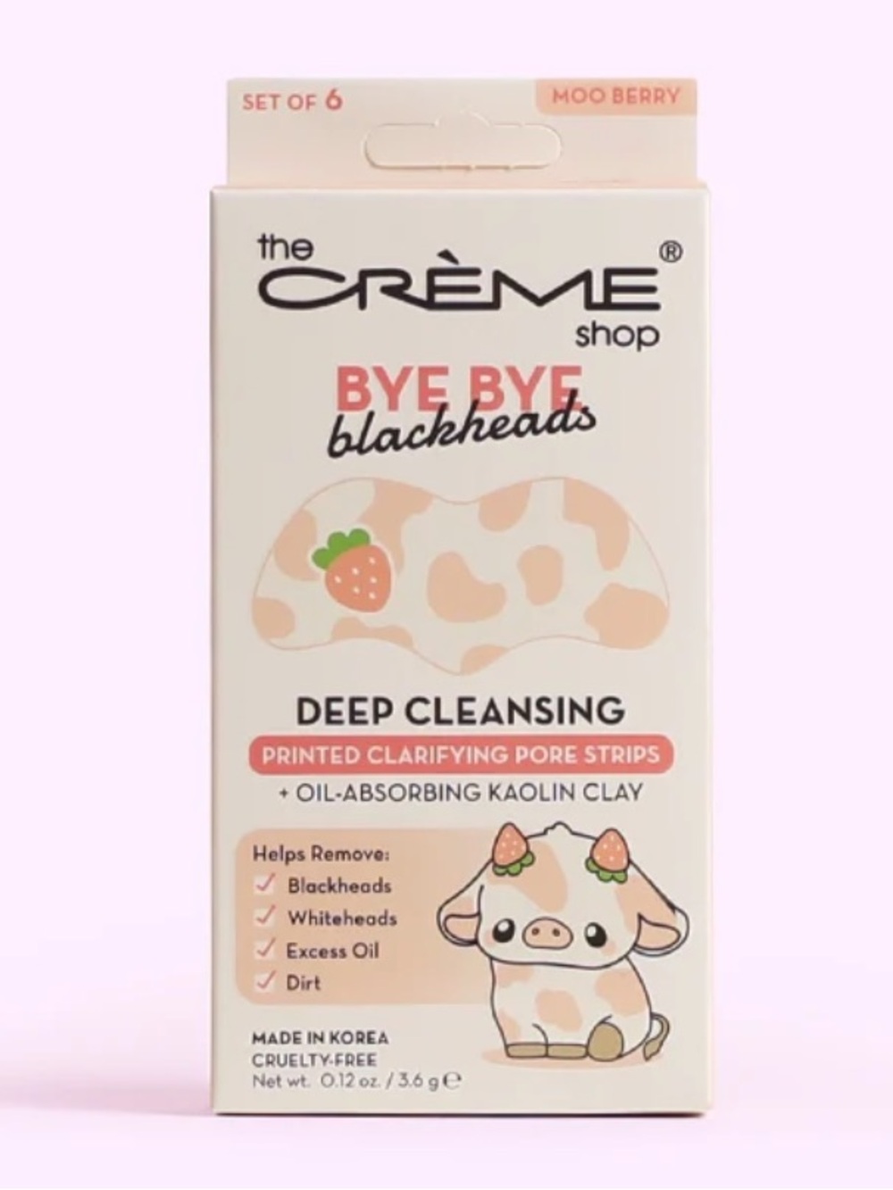 The Crème Shop Bye Bye Blackheads Deep Cleansing Pore Strips - Moo Berry - Picture 3 of 5